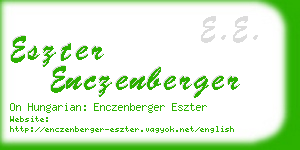 eszter enczenberger business card